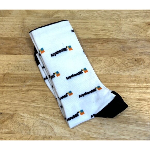Microsoft Anywhere 365 Logo Socks New Novelty Employee Swag Corporate Tech Med - Picture 1 of 6